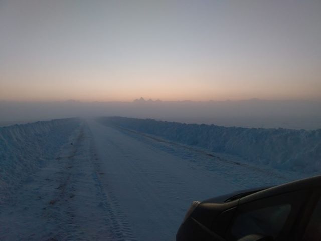 fog on road